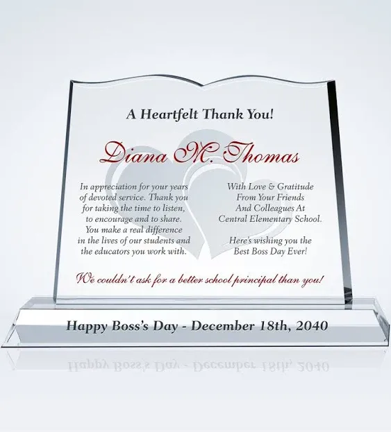 Thank You Boss Plaque