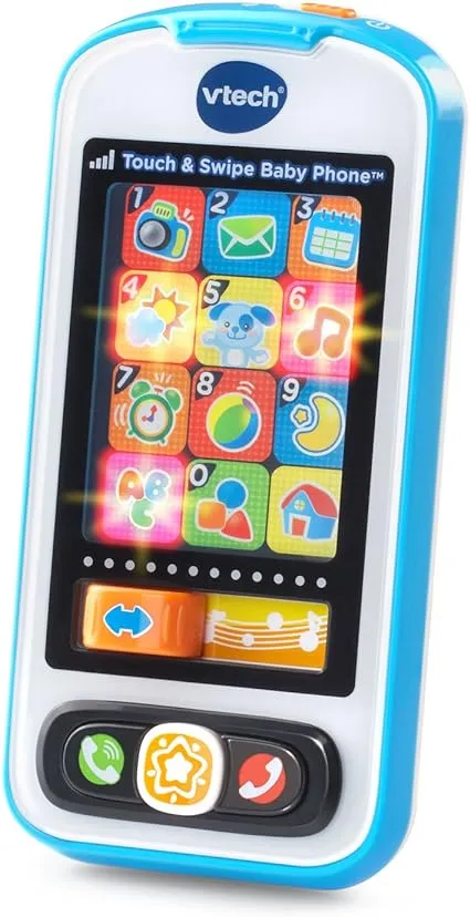 Brand New Vtech touch and swipe baby phone-orange &amp; white 6-36 months .