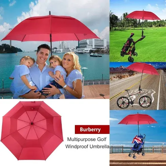 Automatic Open Umbrella Extra Large Oversize Double Canopy Vented  Waterproof