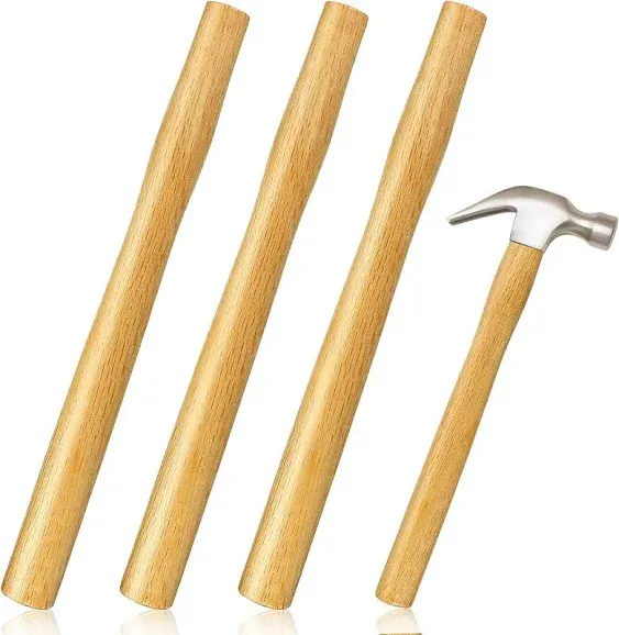 3 Pack Replacement Handles for Sledge Hammers, Small Sledge Hammer Handle Replacement Wooden Hammer Handle Replacement Wood Tool Handle for Round Head Hammer Octagonal Hammer, 12.2 Inch Long