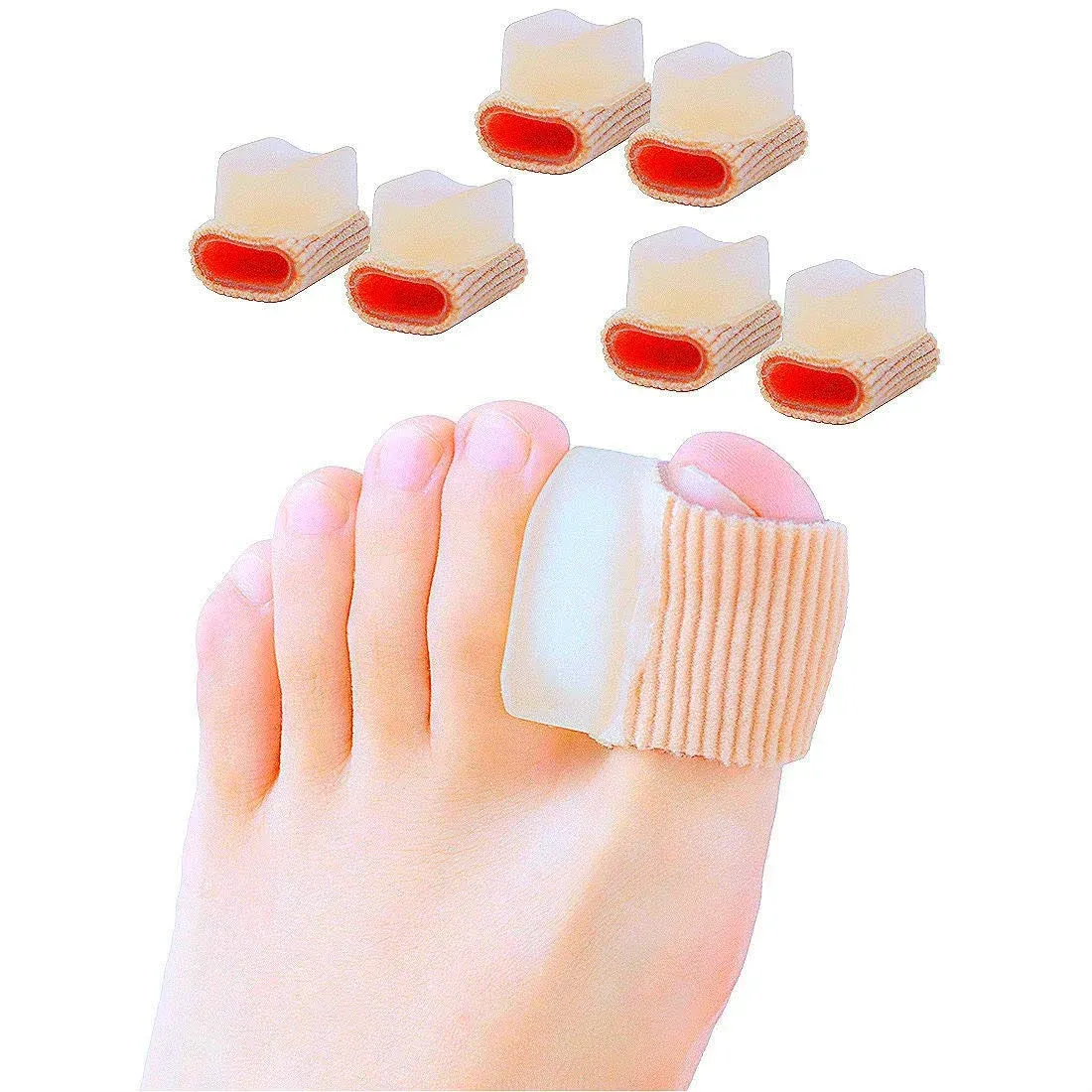 Povihome 6 Pack Gel Toe Spacer 6 Count (Pack of 1), 6 Big Separators 