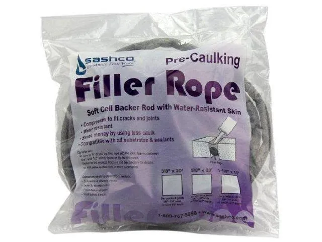 5/8" x 20\' Filler Rope Pre-Caulking Soft Cell Backer Rod