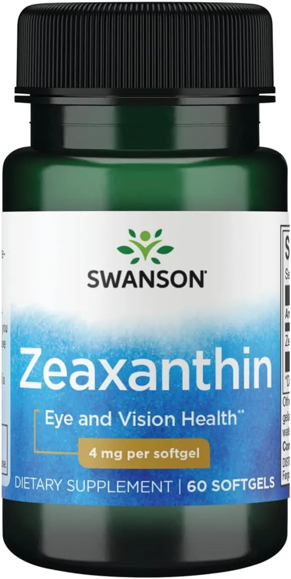 Swanson, Zeaxanthin, 4 mg, 60 Softgels