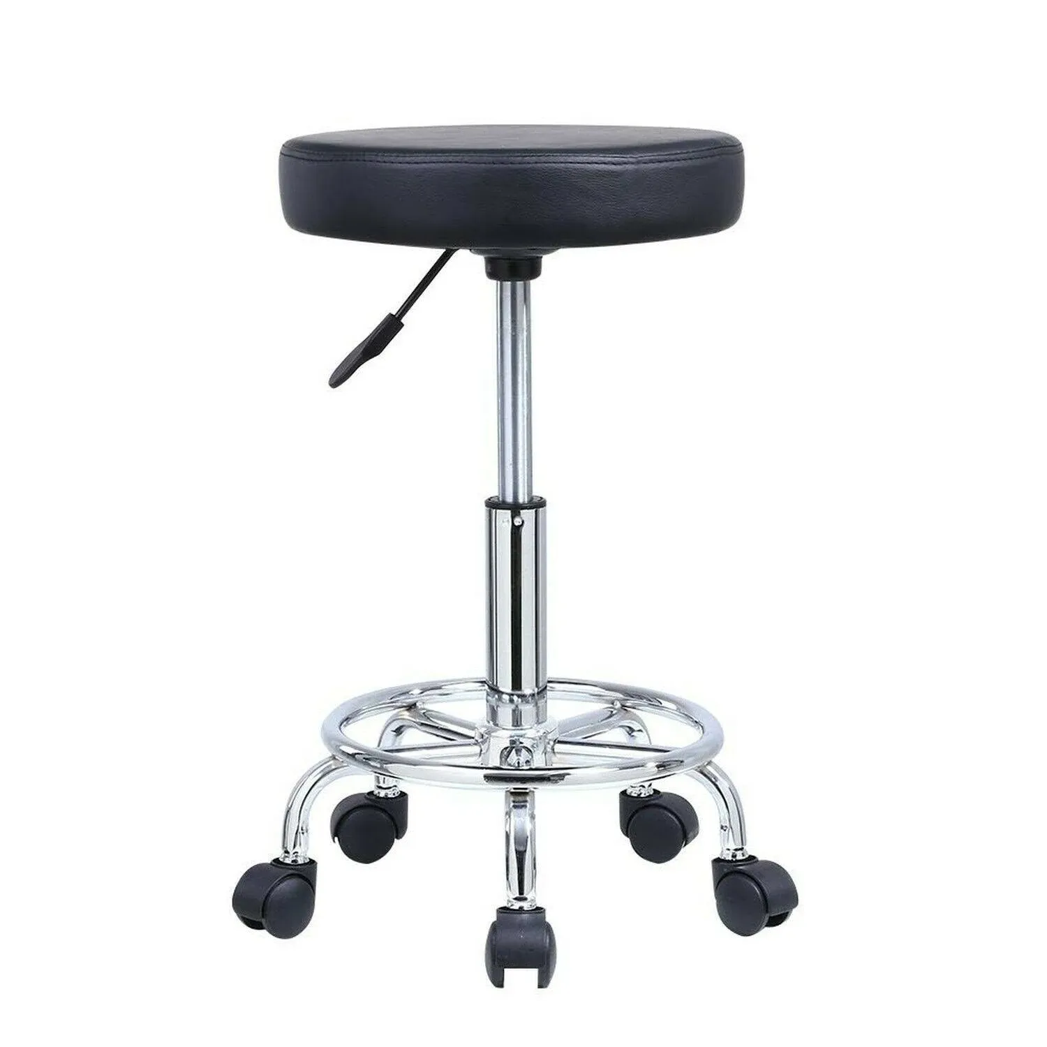 KKTONER PU Leather Round Rolling Stool