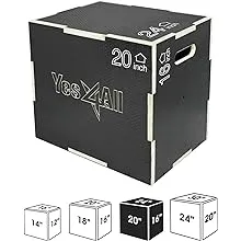 Yes4All 3 in 1 Non-Slip Wooden Plyo Box, Plyometric Box for Home Gym and Outdoor Workout