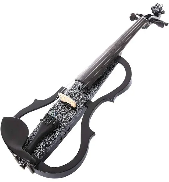 Kinglos Full Size 4/4 Colored Solid Wood Advanced Electric / Silent Violin Kit