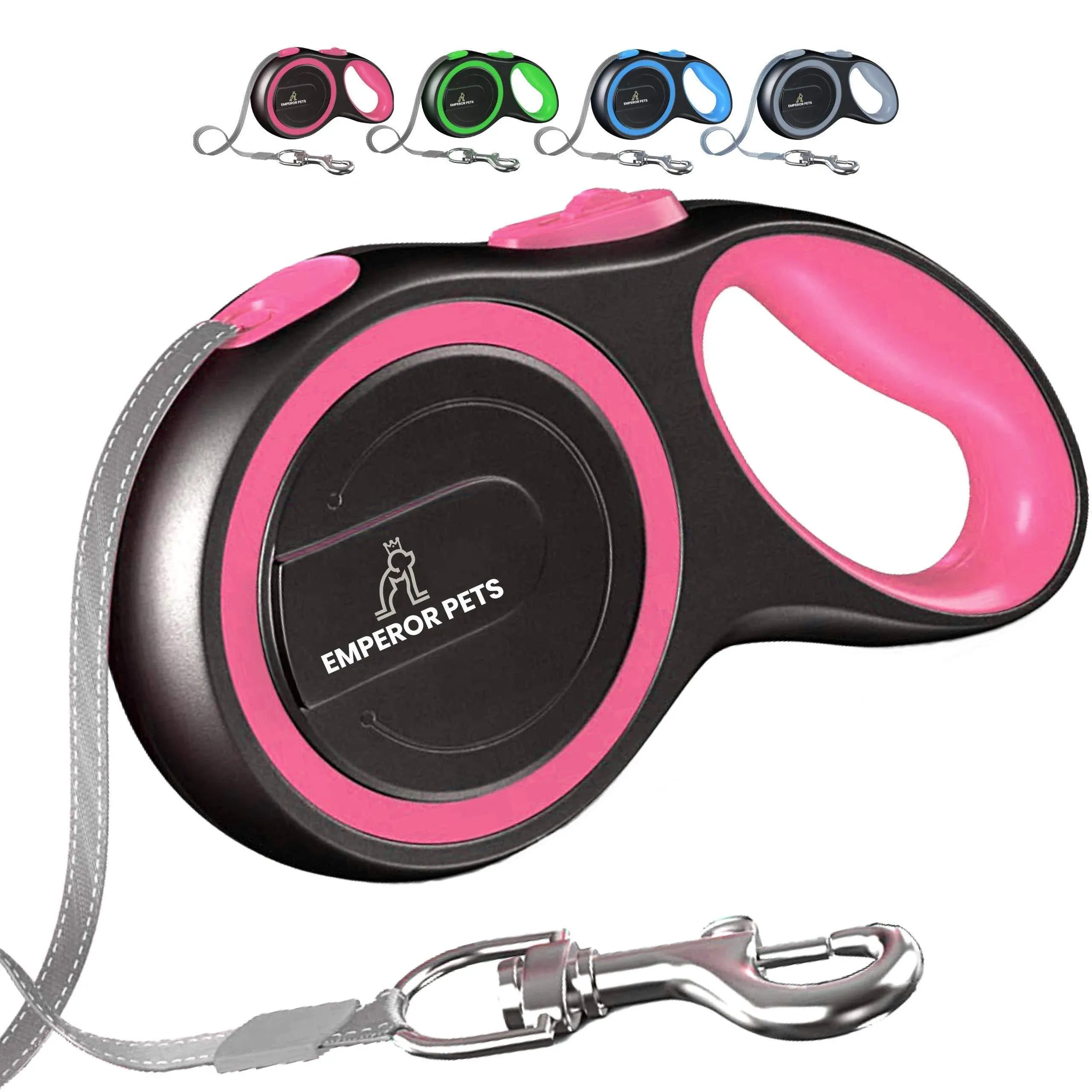 Emperor Pets 26 ft Retractable Dog Leash Large Dogs - Up to 110lb, Large Dog Lea