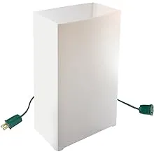 LumaBase Set of 10 White Electric Luminarias