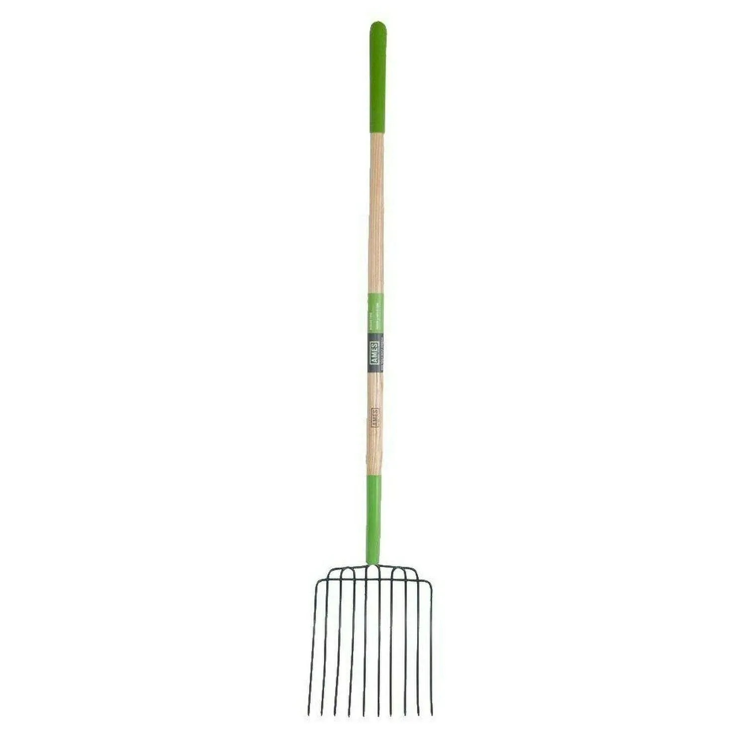 Ames 2826300 Manure/Bedding Fork, Steel Tine, Wood Handle, 61 in L Handle