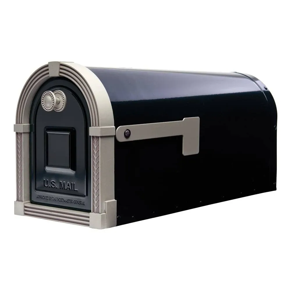 Architectural Mailboxes Post Mount Black Metal Large Mailbox