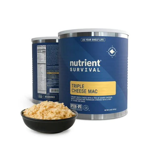 Nutrient Survival Triple Cheese Mac Freeze Dried Food