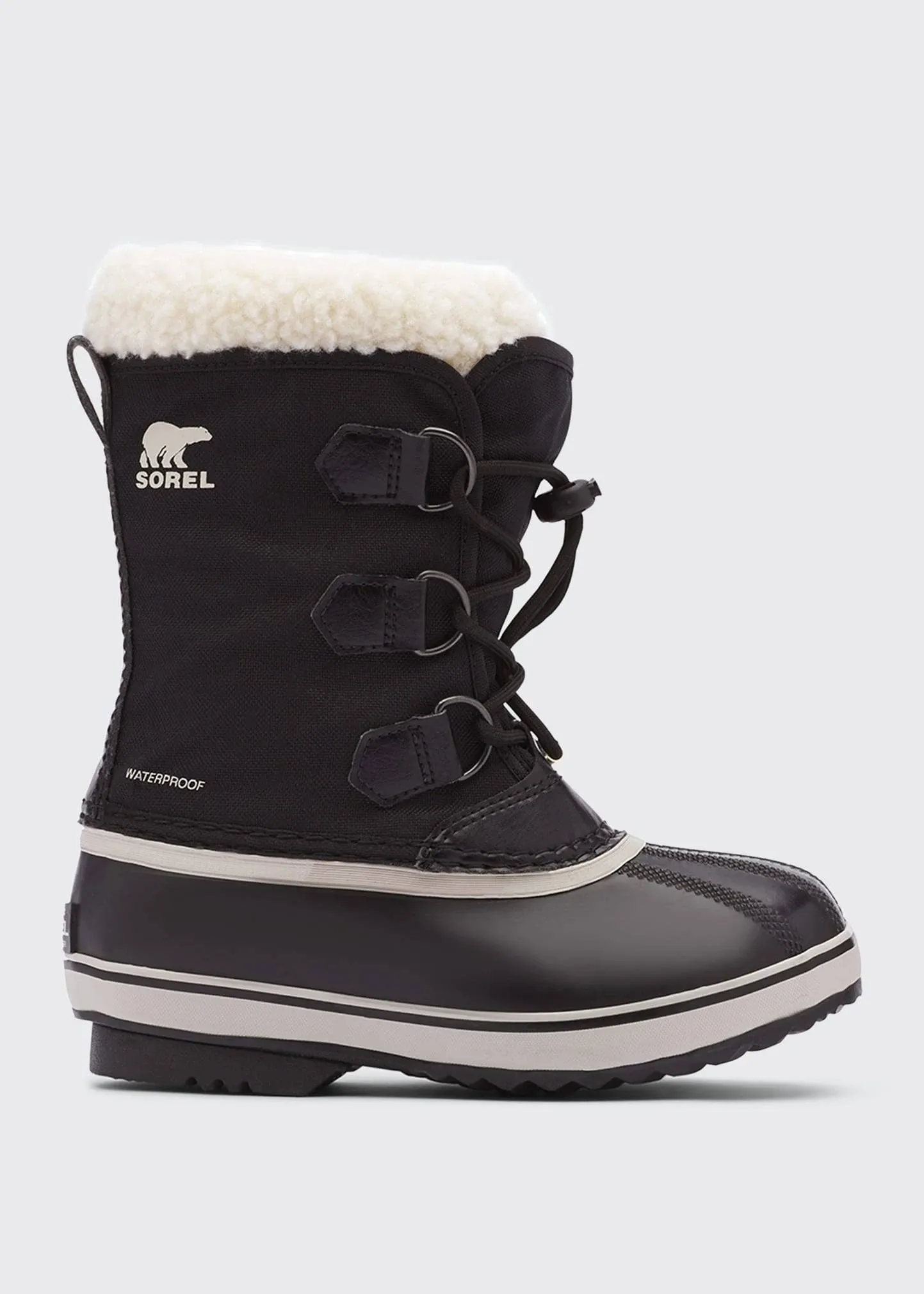 Sorel Black Nylon Youth Yoot Pac Boot