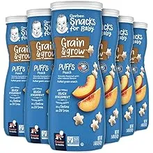 Gerber Puffs Cereal Snack, Peach,1.48 Ounce(Pack of 6)