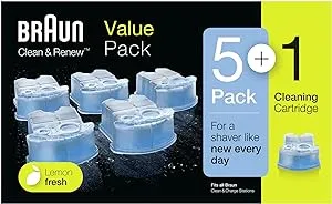 Braun CCR5+1 Clean & Renew Cleaning Cartridge, 6 Piece