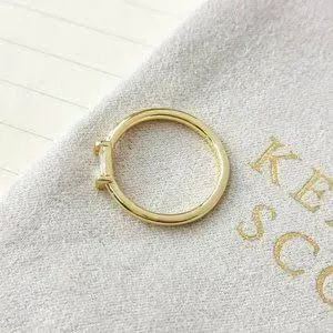 Kendra Scott Jewelry | Juliette Gold White Crystal Band Ring Size 7 - Kendra ...