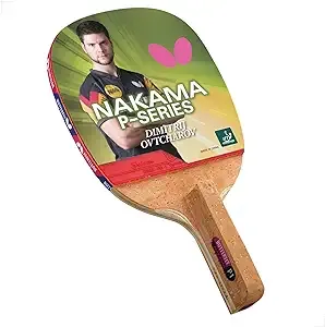 Butterfly Nakama Japanese Penhold Ping Pong Paddle - Recommended for Beginner & Intermediate Level Players - Includes Two Free 40+ Balls - International Table Tennis Federation Approved