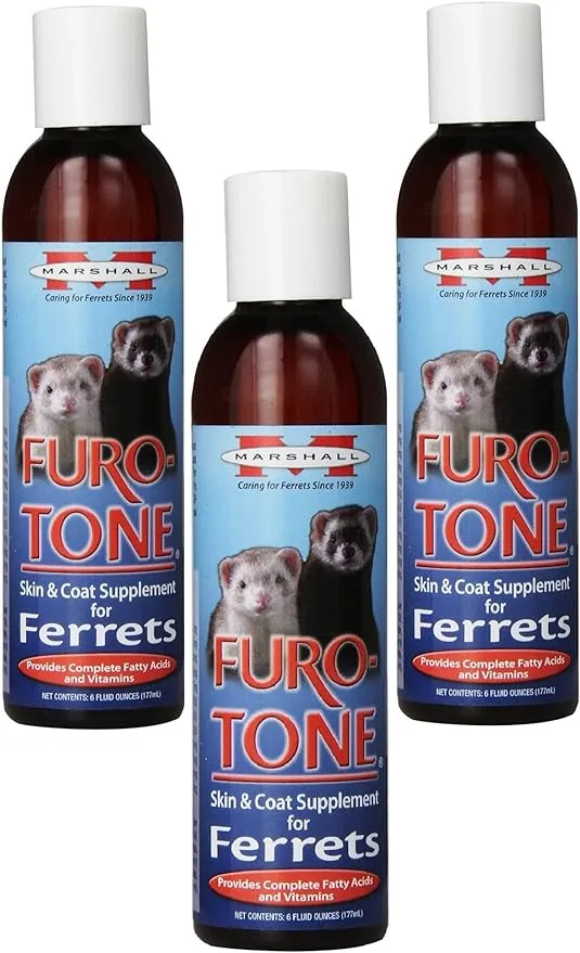 (3 Pack) Marshall Furo Tone Vitamin Supplement for Ferrets, 6-Ounce each