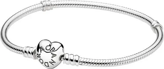 PANDORA Moments Sterling Silver Bracelet with Heart Clasp