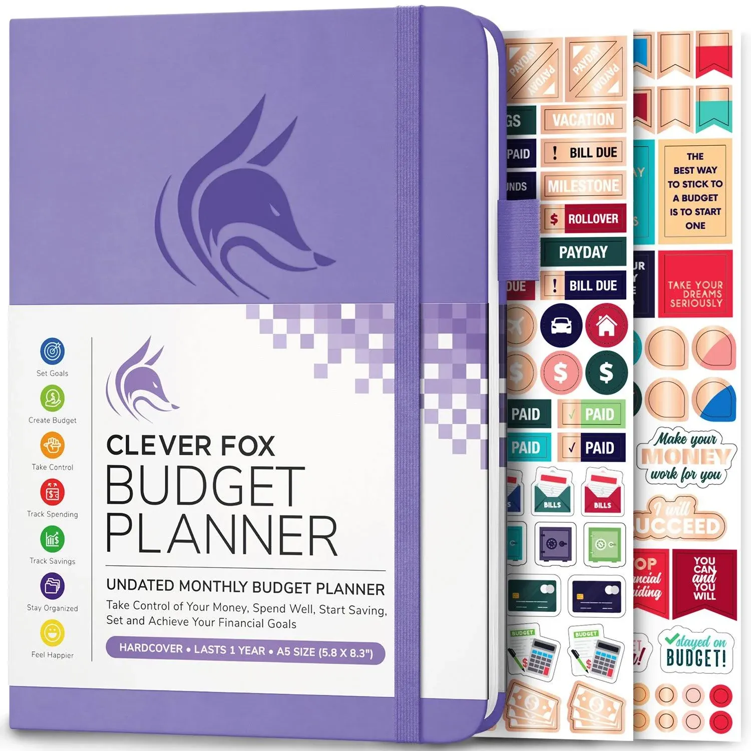 Undated Budget Planner 5.5"x8.25" Lavender - Clever Fox