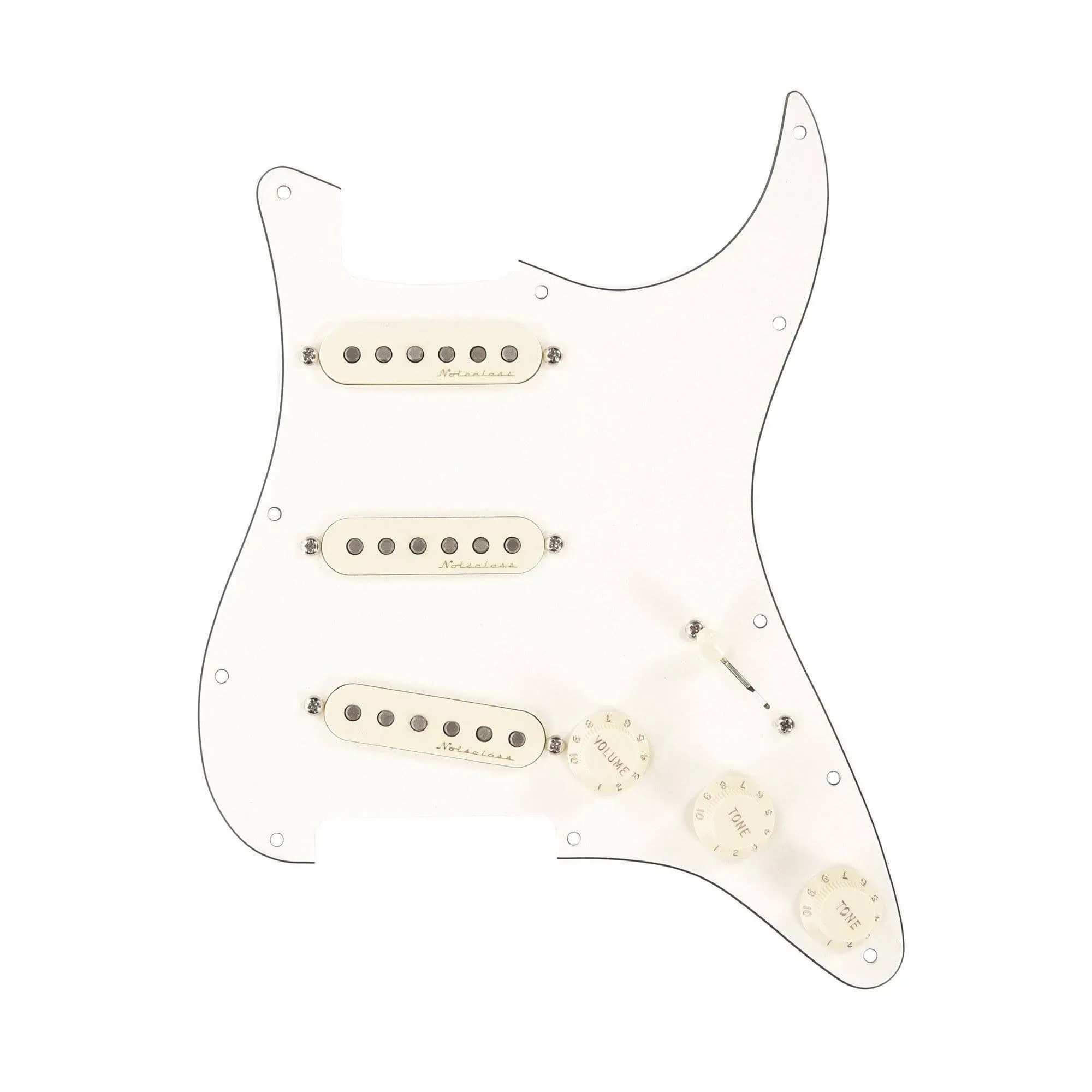 Fender Pre-Wired Strat Pickguard, Vintage Noiseless SSS | Parchment