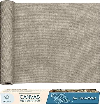 Canvas Repair Patch 16×60 Inch Self-adhesive Waterproof Fabric Patch for