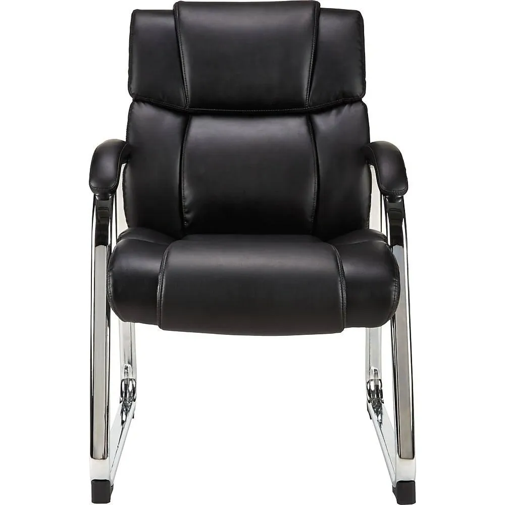 Staples Sonada Bonded Leather Guest Chair, Black