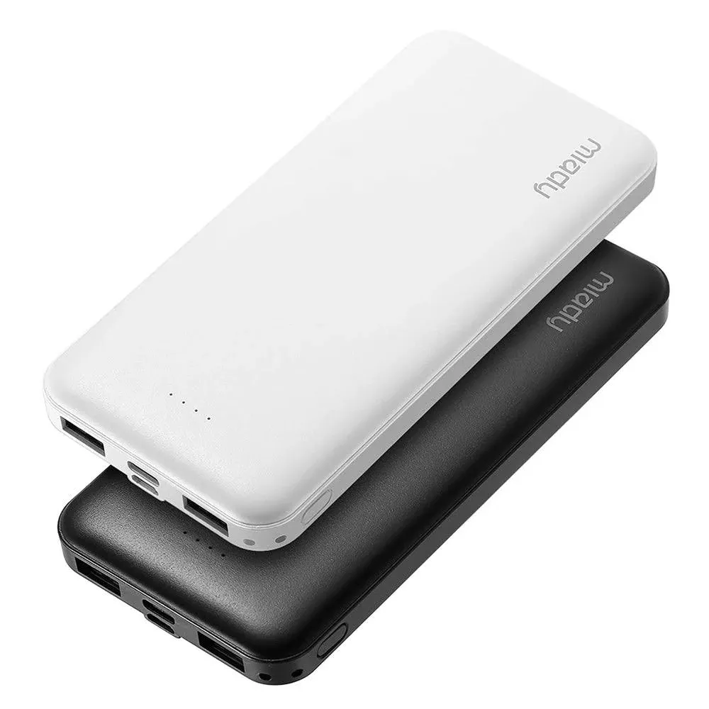 2-Pack Miady 10000Mah Dual USB Portable Charger, Fast Charging Power Bank with U