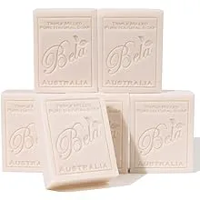 Bela, Extra Creamy Goats Milk, Natural Ingredient Soap Bars, Triple-French Milled Moisturizing Natural Soap Bars Sulfate Free (93g) 3.3 oz each - 6 Pack