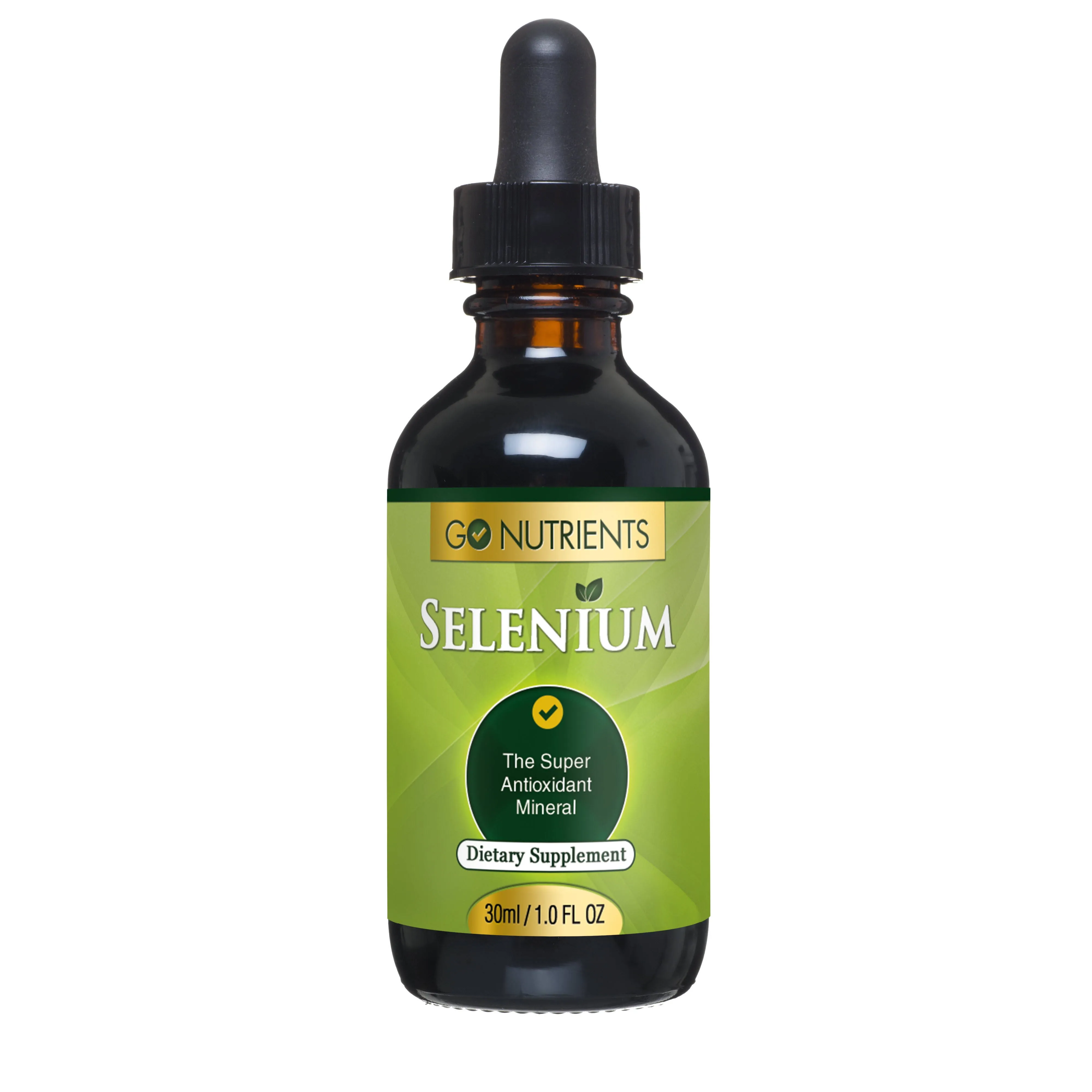 Selenium Supplement 200 mcg Organic Liquid Drops (1oz) | GoNutrients