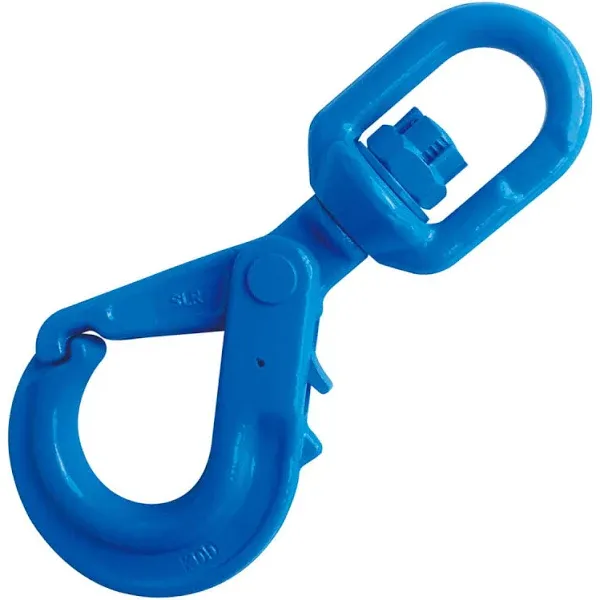 5/8" Grade 100 Swivel Self Locking Hook WLL 22600 LBS BS 90400 LBS