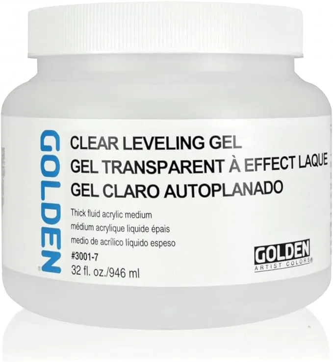 Golden Acrylic Medium - Clear Leveling Gel, 32 oz jar 