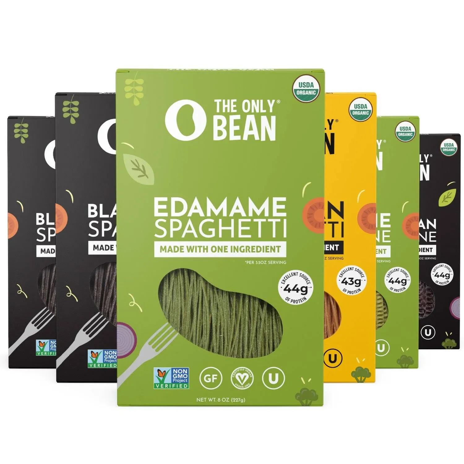 The Only Bean - Soy Black Bean and Edamame Spaghetti &amp; Fettuccine - Gluten Free