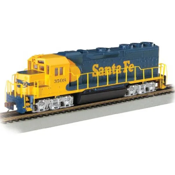 Bachmann HO Santa Fe #3508 GP40 DCC (Blue/Yellow)