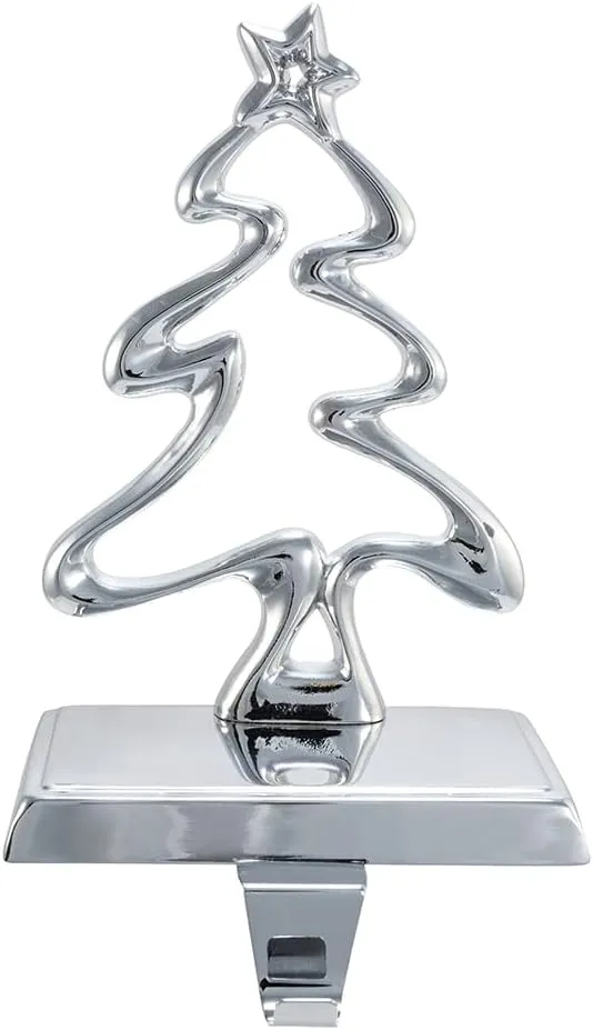 Kurt Adler H2786 Stocking Holder, Silver,7.5in