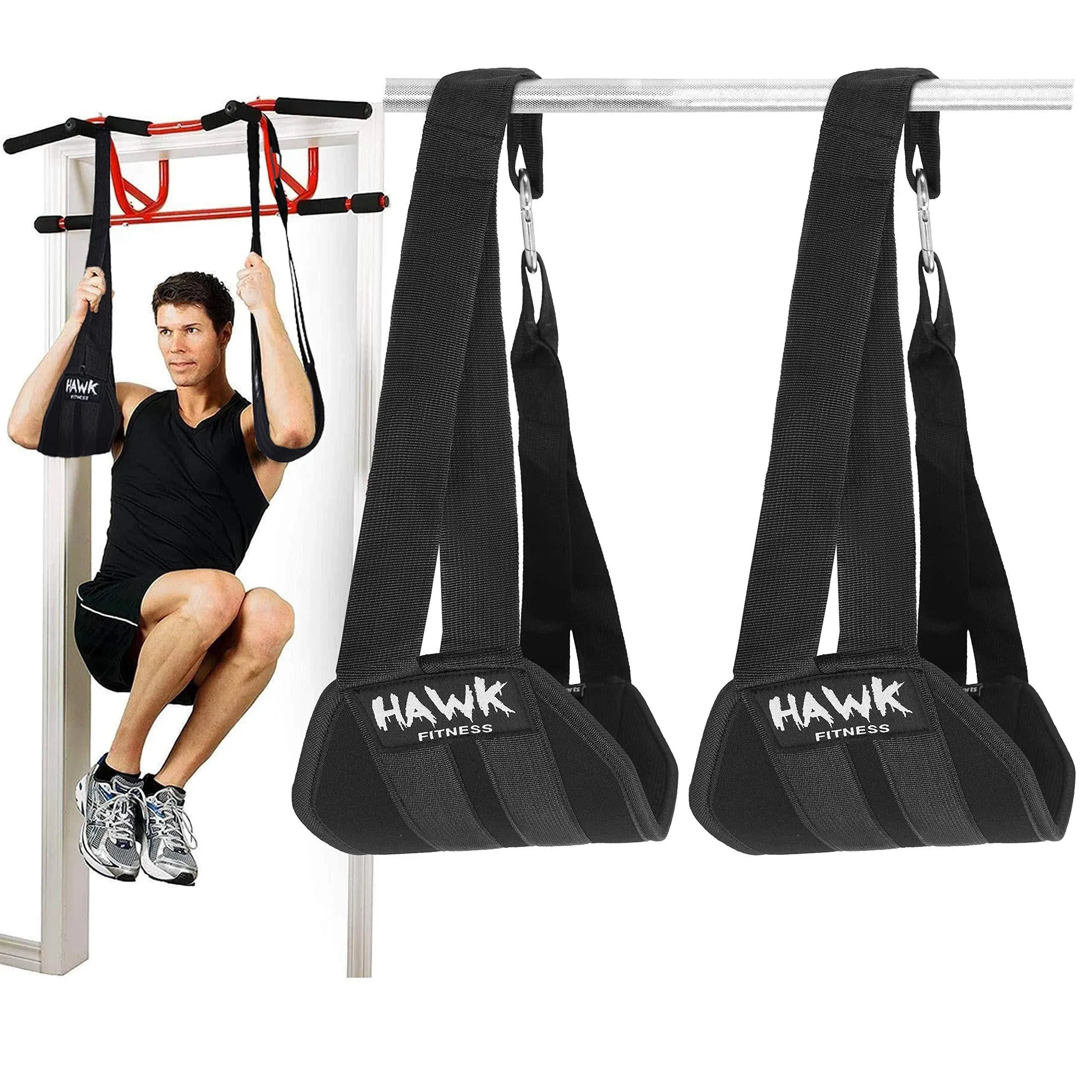 Hawk Sports AB Straps Hanging Abdominal Slings for Pullup Bar ChinUp Exercise AB