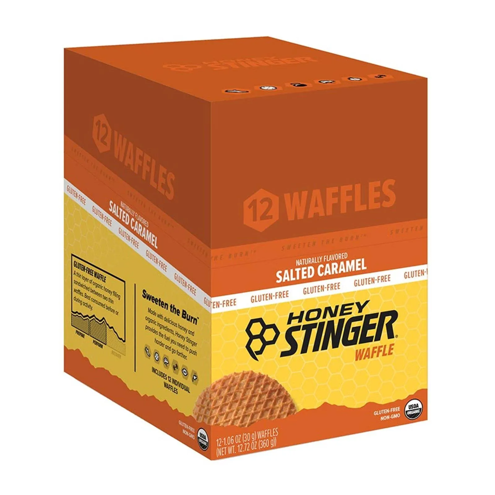 Honey Stinger Organic Gluten Free Salted Caramel Waffle, Energy Stroopwafel