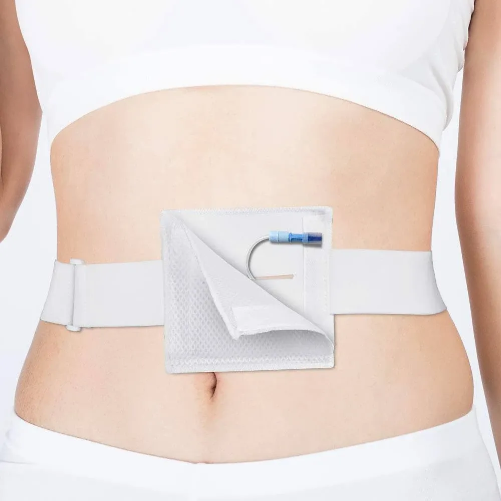 BOJEE Feeding Tube Peritoneal Dialysis G Tube Belt G-Tube Holder, Comfortable and Concealment Gastrostomy Abdominal Dialysis Tubes Pads J-Tube Covers