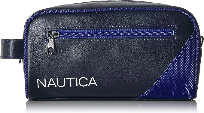 Nautica Men's Top Zip Travel Kit Toiletry Bag Organizer