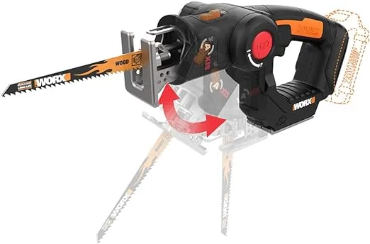 WORX 20V Axis Cordless Reciprocating & Jig Saw WX550L