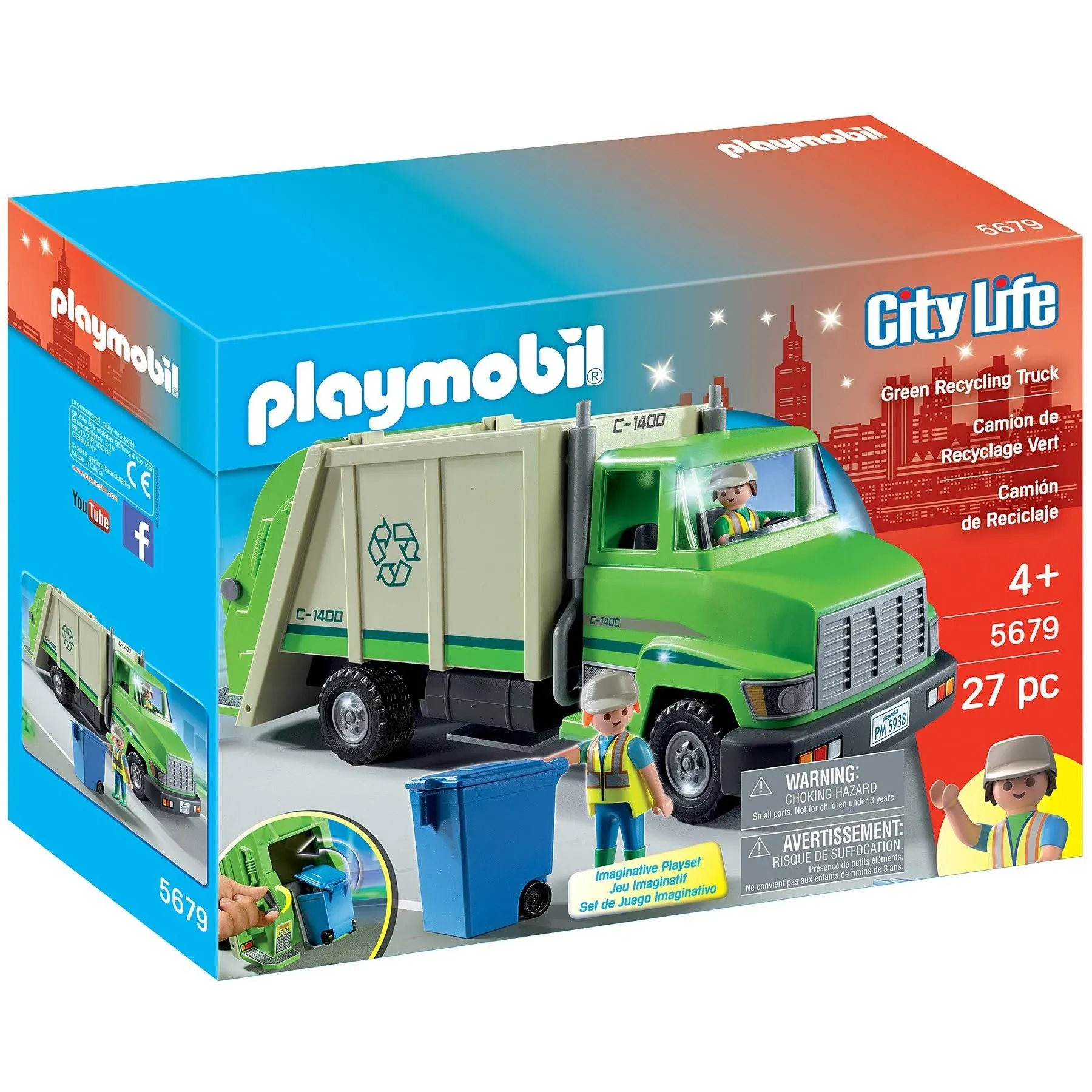 PLAYMOBIL Green Recycling Truck