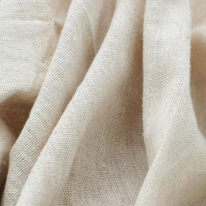 Light Beige Linen Needlework Embroidery Fabric Cross Stitching Plain Solid Color Aida Cloth 62" by 1 Yard Rose Flavor