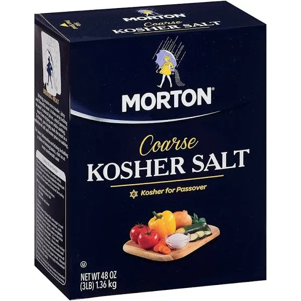 Morton Coarse Kosher Salt (3 Pounds) (6 Pack)