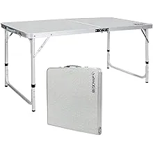 REDCAMP 32" Square Folding Card Table, Lightweight Portable Fold in Half Small Card Tables for Adults Indoor Outdoor Use, White