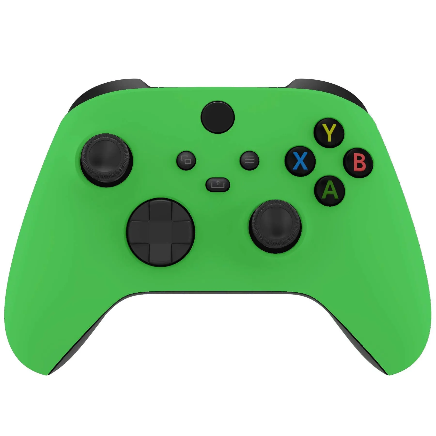 eXtremeRate Green Replacement Shell for Xbox Series X & S Controller - Personalized Upgrade - Soft Touch Grip Custom Cover Gaming Case Faceplate for Xbox Core Controller [Controller NOT Included]