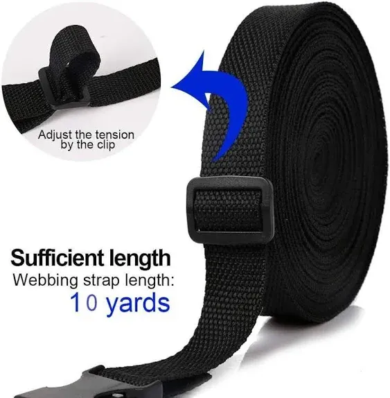 1&#034; Buckles Straps Set  - Quick Side Release Buckle Nylon Webbing Strap Tri-Glide