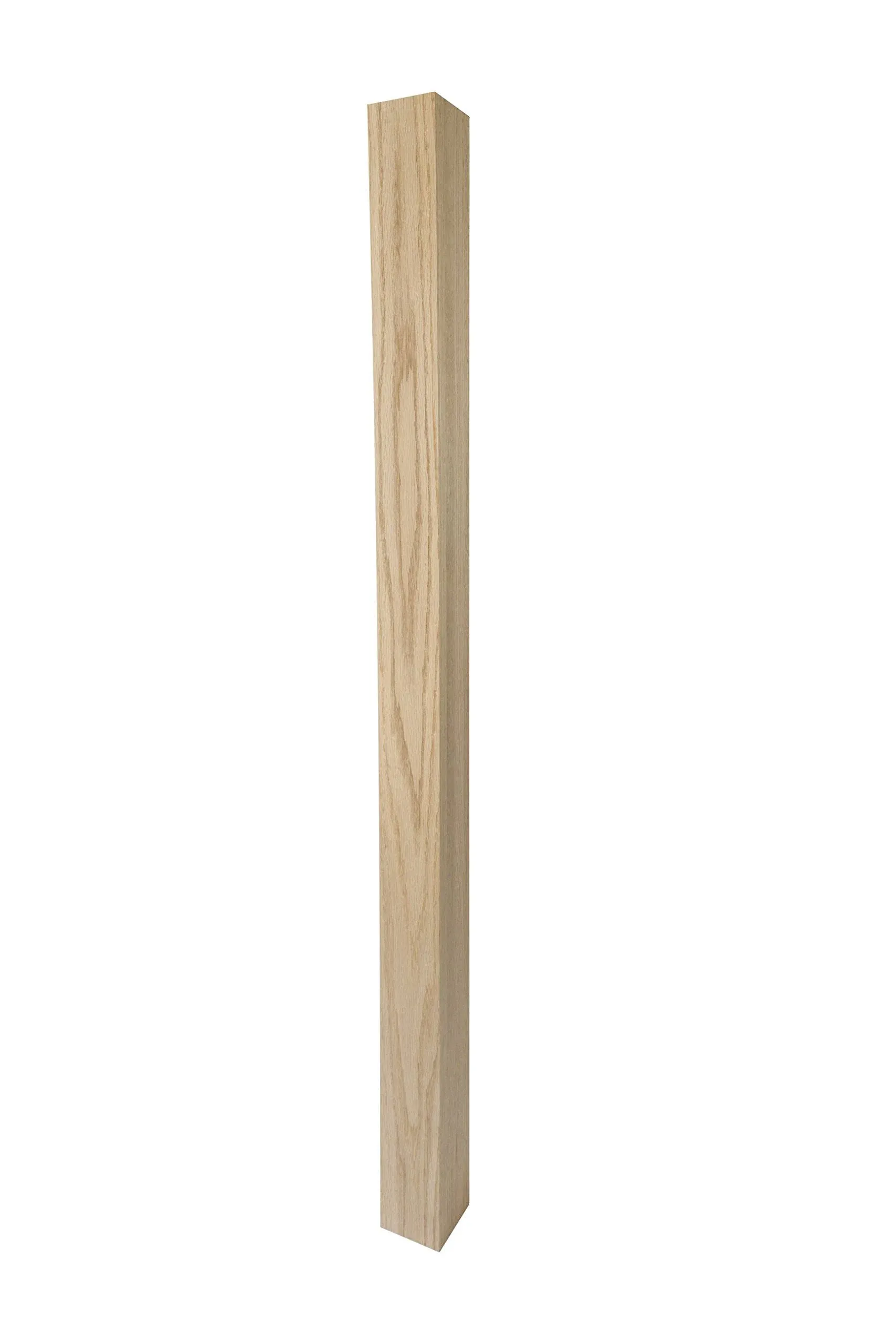 300 - Blank Newel - 3" x 48" - Simple Modern Design (Red Oak)