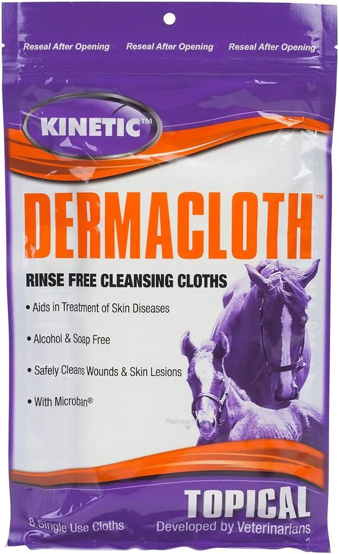 Kinetic Technologies Derma Cloth Rinse Free Cleaning Cloth for Wounds