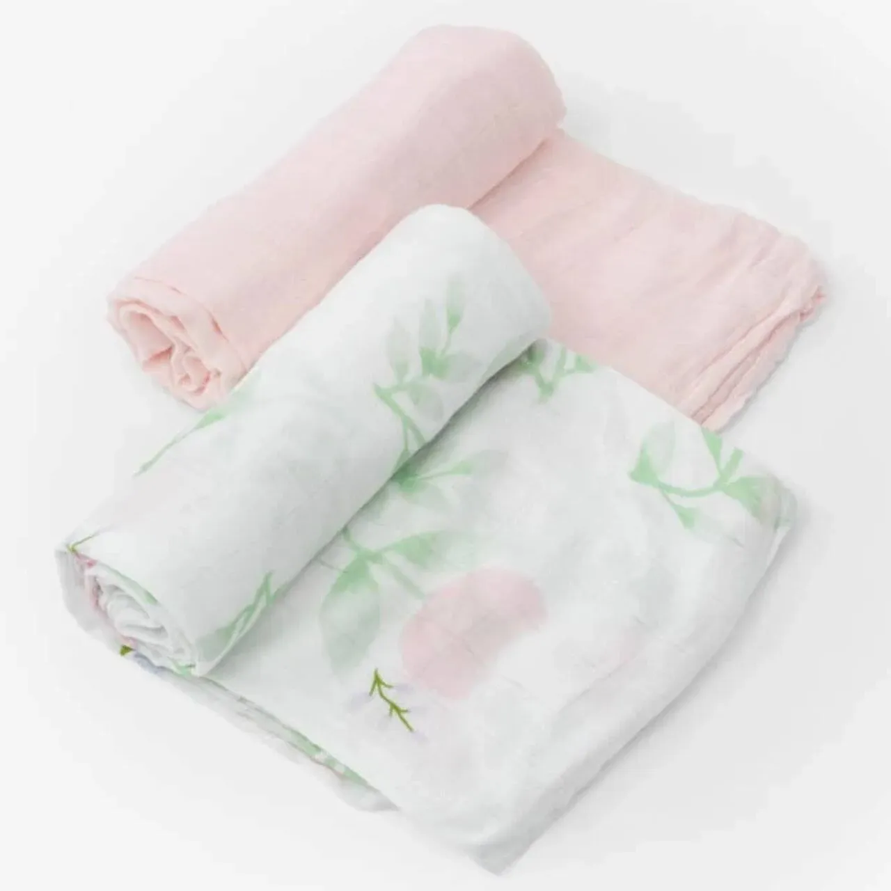 Deluxe Muslin Swaddle Blanket 2 Pack, Blush Peony Set