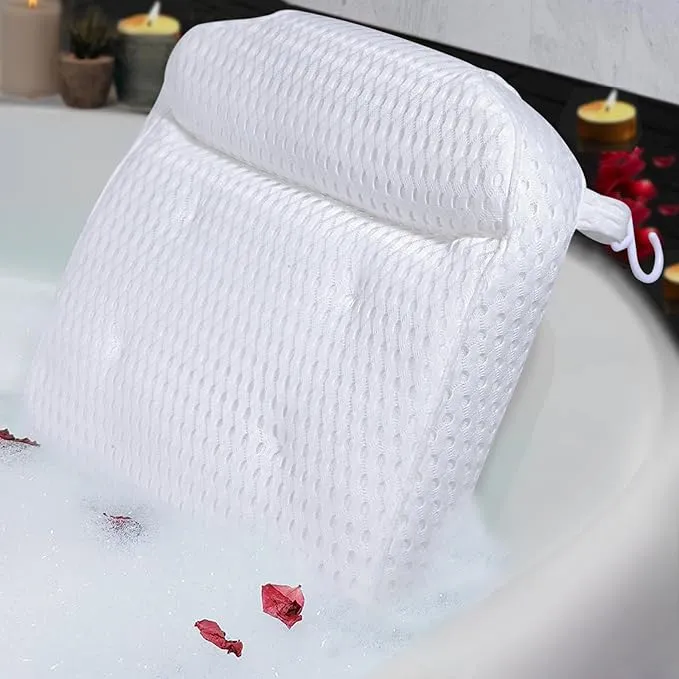 Tub Pillow，Bath Pillow for Bathtub with Non-Slip Suction Cups &amp; Comfortabl... 