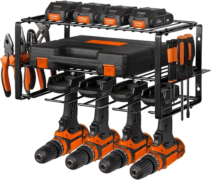 BSRHOME Power Tool Organizer, 3-Tiers Storage Rack for Drill Storage Heavy Duty 